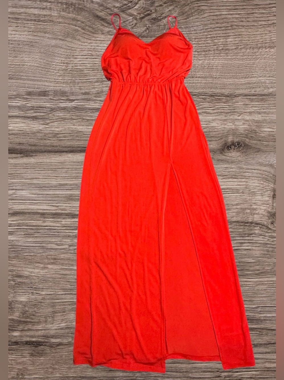 Material Girl Sunset Coral Multi-Way Slinky Maxi Dress